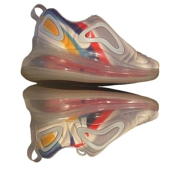 NIKE "Air Max 720" Women's Running Shoes, 8, Gray Nebula, Rainbow Colors - Picture 11 of 11